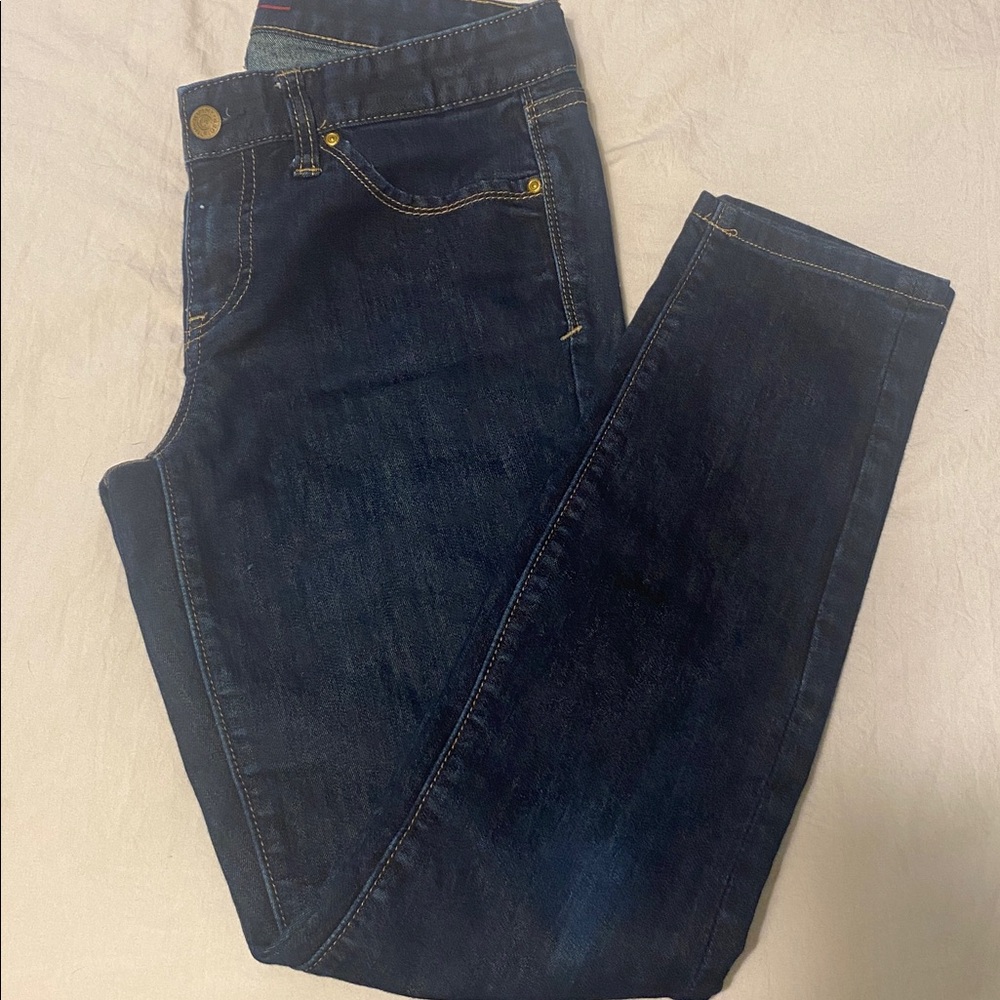 Tommy Hilfiger Ladies Dark Blue Denim Jeans with Contrast Stitching